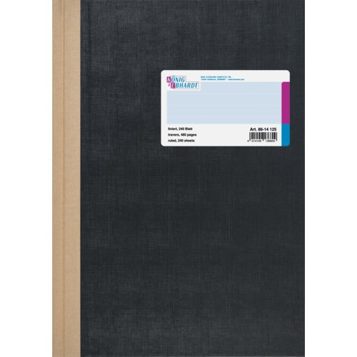Geschäftsbuch DIN A4 Deckenband, mit Geweberücken, KÖNIG & EBHARDT