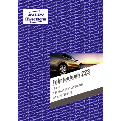 Fahrtenbuch DIN A5 für Kraftfahrzeug, AVERY Zweckform®