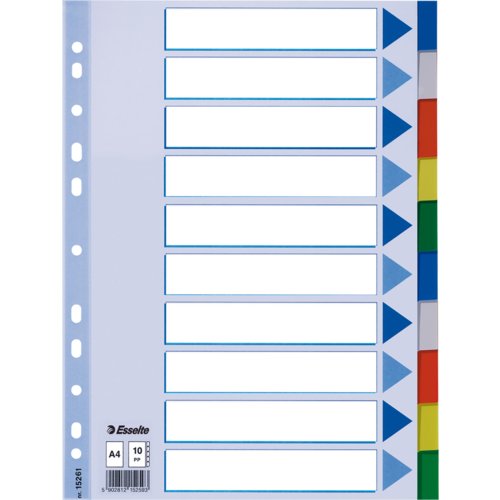 Blanko-Register aus Kunststoff, farbig, ESSELTE®