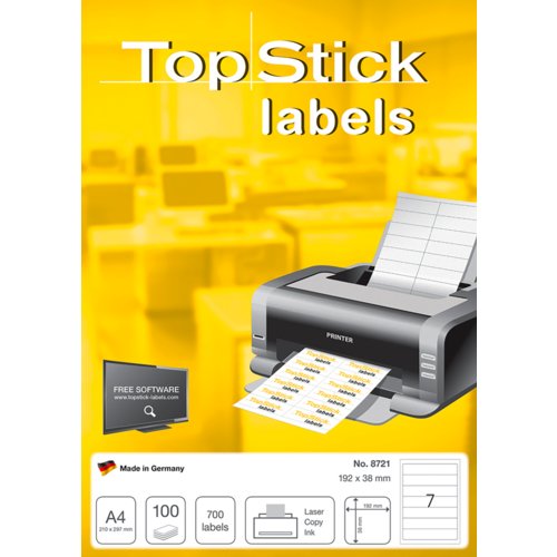Ordnerrücken-Etikett für Inkjet/Laser/Kopierer