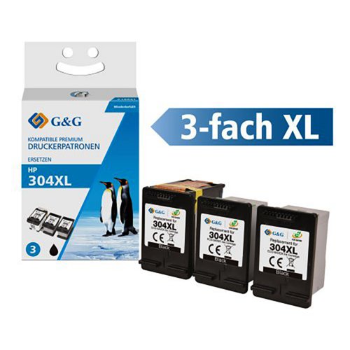 Inkjetpatrone ECO-SAVER kompatibel zu HP 304XL, G&G