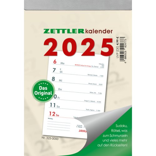 Wochenabreißkalender 325