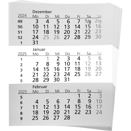 Kalenderersatzblätter