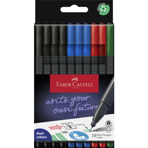 Fineliner Grip 4.0, 10er Kartonetui Office Set