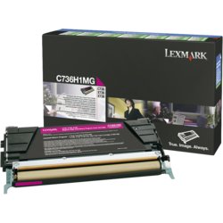 Toner C736H, 10000, Deckung 5%, magenta