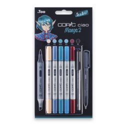 Copic Marker Ciao 5+1 Set, Strichstärke 3mm, nachfüllbar ja, Manga II