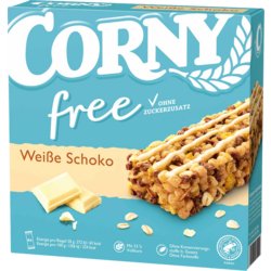 Müsliriegel Corny Free, Weiße Schokolade, Inhalt 120g