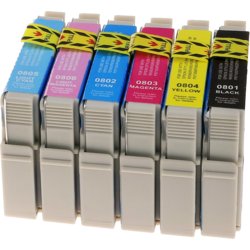 Inkjetpatrone für EPSON Multipack, Refill nein, Kompatibel mit Original T0807