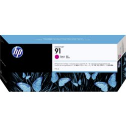 Inkjetpatrone HP 91, für Designjet Z6100/6100PS, Setinhalt 1 Stück, magenta