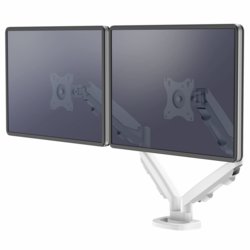 Doppel-Monitorarm Eppa?, Ausladung 530mm, weiß