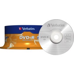 DVD-R Printable, mehrfach beschreibbar nein, Inhalt der Packung 25 Stück, 16