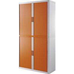 Rollladenschrank 2M easyOffice, Farbe des Korpus weiß, 1100mm breit, orange