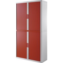 Rollladenschrank 2M easyOffice, Farbe des Korpus weiß, 1100mm breit, rot