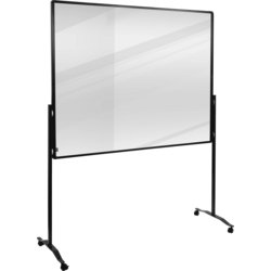 Trennwand PREMIUM+, 150cm hoch, Material Vorderseite Acrylglas, transparent