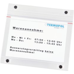 Magnettasche mit Druckverschlussband, für Format A5 quer, transparent