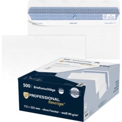 Briefumschlag Professional REVELOPE®, Packung mit 500 Stück, 225mm breit, weiß