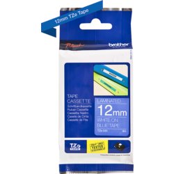 TZe-Schriftbandkassette für P-touch, laminiert, 12mm breit, 8m lang, blau