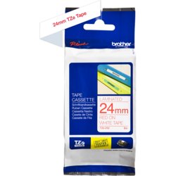 TZe-Schriftbandkassette für P-touch, laminiert, 24mm breit, 8m lang, weiß