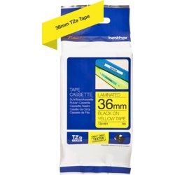 TZe-Schriftbandkassette für P-touch, laminiert, 36mm breit, 8m lang, gelb