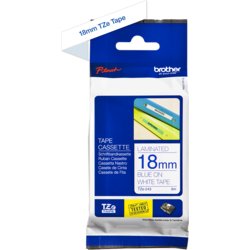 TZe-Schriftbandkassette für P-touch, laminiert, 18mm breit, 8m lang, weiß