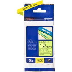 TZe-Schriftbandkassette für P-touch, laminiert, 12mm breit, signalgelb