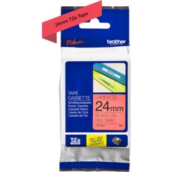 TZe-Schriftbandkassette für P-touch, laminiert, 24mm breit, 8m lang, rot