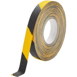 Antirutschband DURALINE® GRIP+, 25mm breit, 15m lang, gelb/schwarz