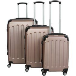 Trolley Koffer-Set 3 tlg. ABS, Reisekoffer, Verschluss Ja, Rose Gold