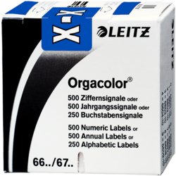 Orgacolor® Buchstabensignal, 30mm breit, 23mm hoch, "X", dunkelblau