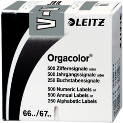 Orgacolor® Buchstabensignal, 30mm breit, 23mm hoch, selbstklebend ja, grau