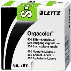 Orgacolor® Buchstabensignal, 30mm breit, 23mm hoch, selbstklebend ja, grün