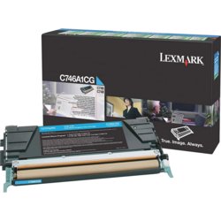 Toner C748H1, für C748de, C748dte, C748e, 10000, Deckung 5%, cyan