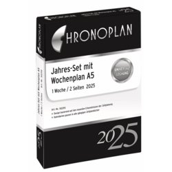 Kalendarium Jahres-Set Wochenplan A5, 2025, Kalendarium 1 Woche/2 Seiten