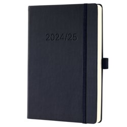 Wochennotiz-Kalender Conceptum 2024/2025, Hardcover, für Format A5, schwarz