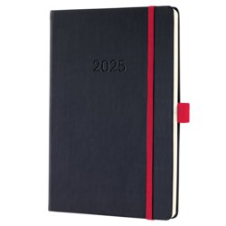 Wochenkalender Conceptum A5 2025, Hardcover, Wochenzählung ja, schwarz/rot