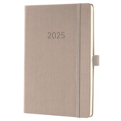 Wochenkalender Conceptum A5 2025, Hardcover, Kalendarium 1 Woche/2 Seiten, taupe