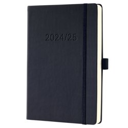 Wochenkalender Conceptum 2024/2025, Hardcover, für Format A5, schwarz