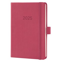 Wochenkalender Conceptum 2025, Hardcover, Kalendarium 1 Woche/2 Seiten, rot