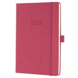 Wochenkalender Conceptum 2025, Hardcover, Kalendarium 1 Woche/2 Seiten, rot