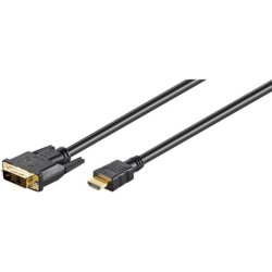 DVI-D/HDMI Kabel, Monitorkabel, 2m lang, schwarz