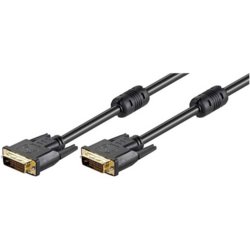 DVI-D Full HD Kabel Dual Link, Monitorkabel, 5m lang, schwarz