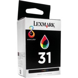 Inkjet-Fotopatrone 31, für Lexmark P; Lexmark X; Lexmark Z, cyan, magenta, gelb