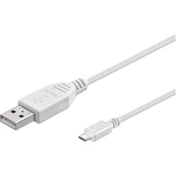 USB 2.0 Hi-Speed Kabel, 0.15m lang, weiß