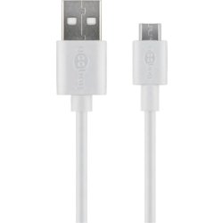 USB 2.0 Micro Lade- und Synchronisierungskabel, 0.5m lang, weiß