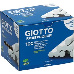 Tafelkreide Giotto Robercolor, 10mm ø, mit Papierhülle nein, 80mm lang, weiß