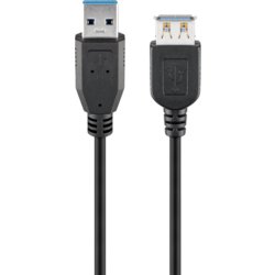 USB 3.0 SuperSpeed Verlängerungskabel, 1.8m lang, schwarz