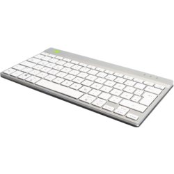 Ergonomische Tastatur R-Go Compact Break, drahtlos, Tastaturlayout QWERTZ, weiß