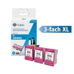 Inkjetpatrone ECO-SAVER kompatibel zu HP 304XL, 600, je 2x cyan, magenta, gelb