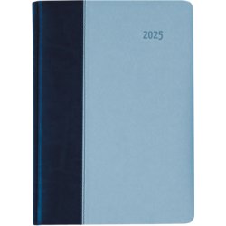 Buchkalender Premium DIN A5, Kalendarium 1 Tag/1 Seite, 2025, Air, blau/azur