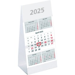 Fünfmonats-Aufstellkalender 982-0000, 5 für 2025 sichtbare Monatsblöcke, weiß